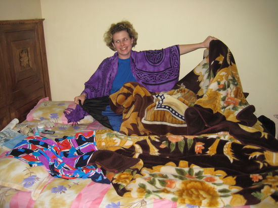 Unser Nachtlager mit viiiiiielen Wolldecken