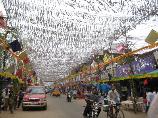 Das staedtische Treiben von Alappuzha