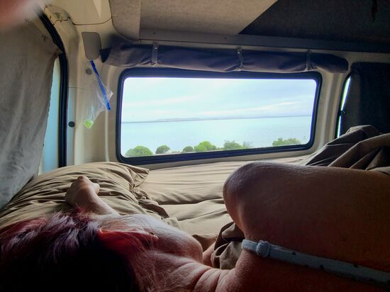 Aufwachen mit schöner Aussicht