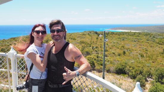 on the top of the Lighthouse