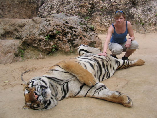 Es darf spekuliert werden, wo Dani den Tiger gekrault hat! 