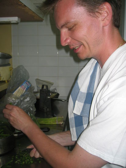 Laurent am Stu vorbereiten