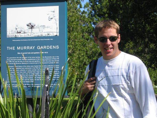 Ross in the front of The Murrays Gardens