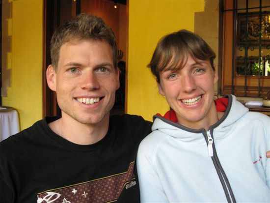 Reto und Julia am Sonntag Morgen beim Brunchen.