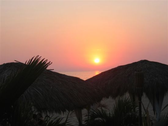 Der Sonnenuntergang vom Restaurant aus!