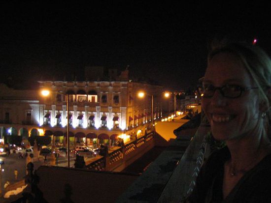 Blick vom Hotel auf den Zocalo.