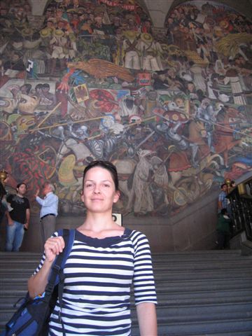 Luzia im "Palacio Nacional" in Mexiko City.