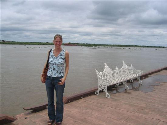 Anita an der Lagune von Tlacotalpan.