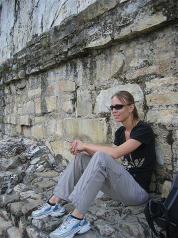 Anita bei einer Pause.