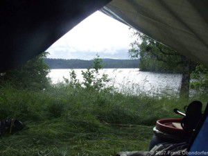 Blick aus dem Zelt