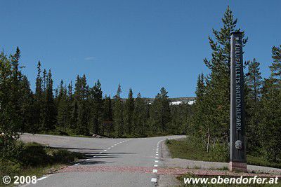 Einfahrt zum Fulufjället Nationalpark