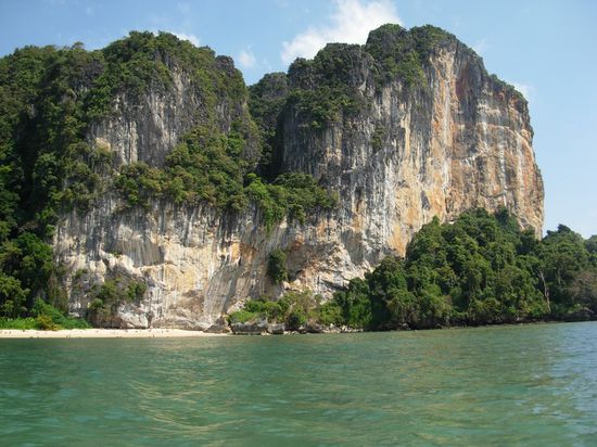 vom Boot Richtung Strand Ton Sai