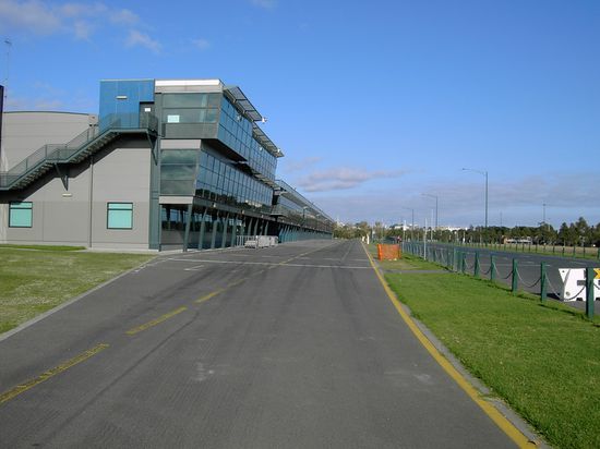 die Boxengassenausfahrt