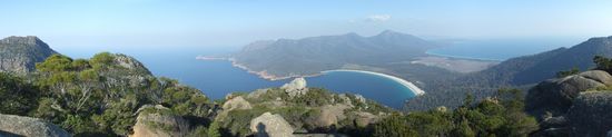 Panoramaaussicht vom Mt. Amos mit dem sogenannten Wineglassbay