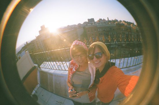 Auf einer Terrasse..