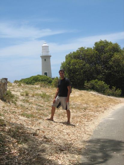 Celo vor dem Leuchtturm...