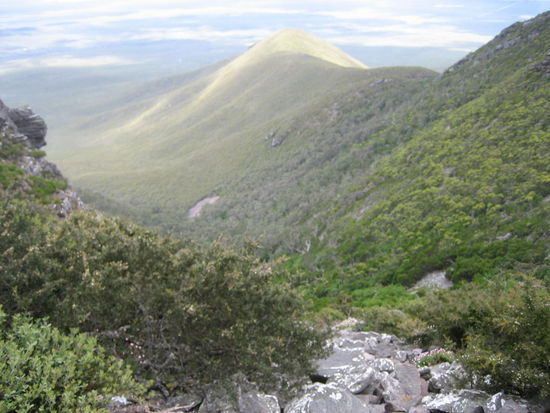 ... bis man ueber die gruenen Huegel sah.