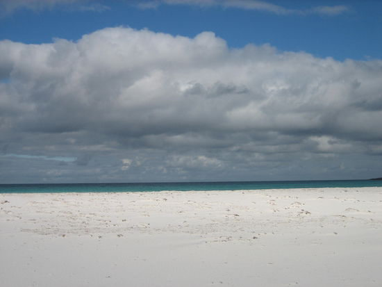 Der wunderschoene knirschende Strand