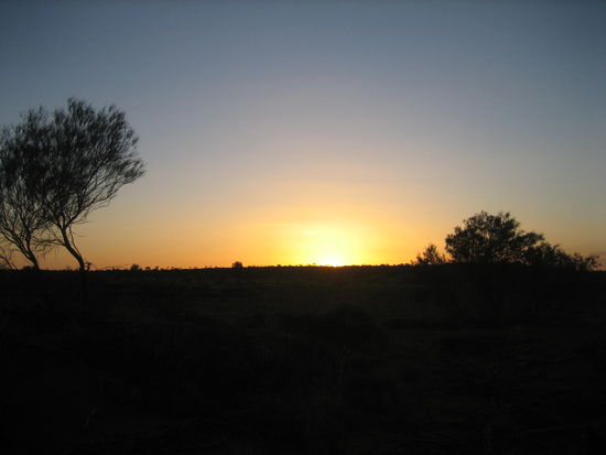 ... bei Sonnenuntergang.