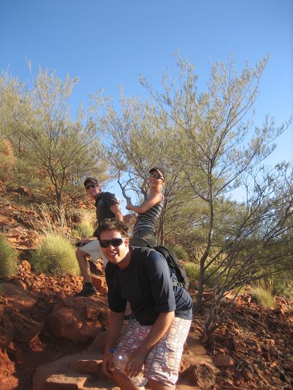 Beim steilen Aufstieg der 400 Treppen.