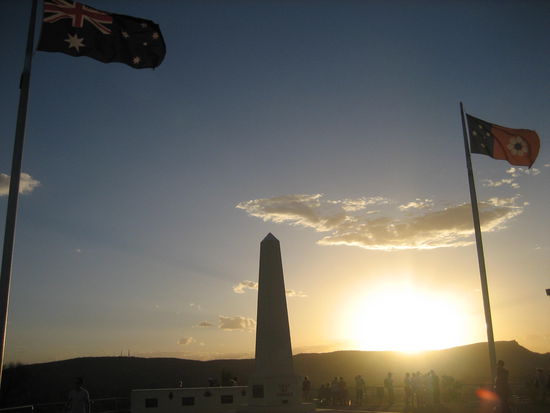 Sonnenuntergang auf dem "Anzac Hill".