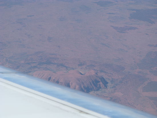 Der "Uluru" sahen wir nochmals von oben. Cool oder?