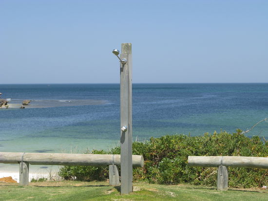 Die Dusche am Strand war echt genial.