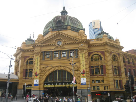 Das schoene Bahnhofgebaeude "Melbournes".