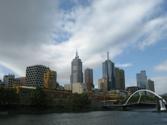 Die "Skyline" von Melbourne.