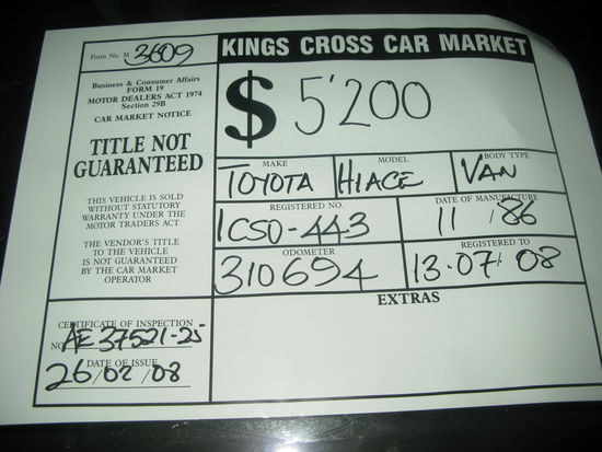 Fuer 5200 Dollar angeschrieben und schlussendlich am 2.Tag fuer 4650 Dollar verkauft. Nicht schlecht!