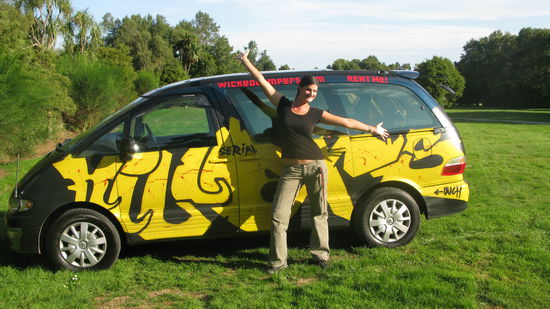 Fraenzi vor unserem "Serial Killers"...