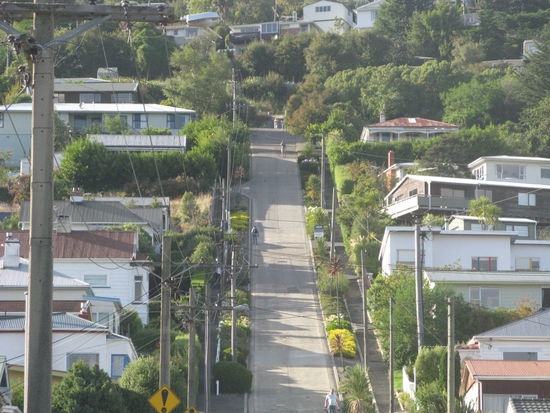 Die steilste Strasse der Welt von unten...