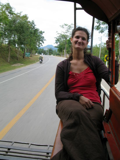 Am Ende der Fahrt waren wir nur noch zu viert. Jetzt konnten wir uns richtig ausbreiten.