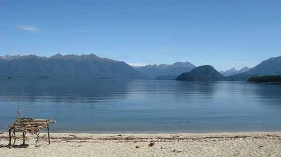 An diesem See goennten wir uns eine wohlverdiente Pause.