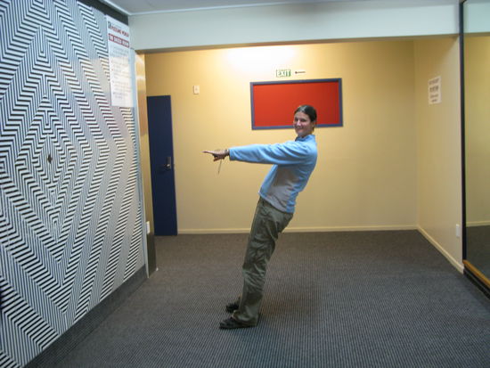 Kaum zu glauben, aber Fraenzi steht hier kerzengerade. 