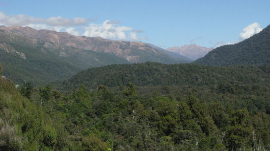 Ganz in der Naehe lagen ziemlich versteckt die "Red Hills" in weiter Ferne.