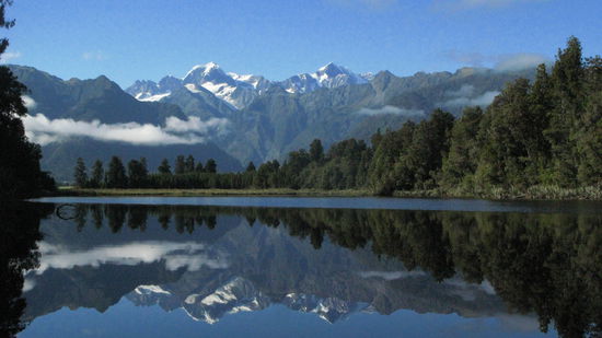 Das Traumspiegelbild am Lake Matheson 