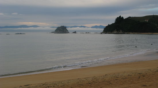 Am "Golden Bay", kurz vor dem Einstieg...