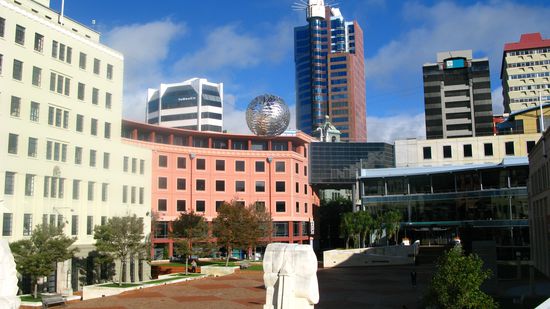 In der farbenfrohen Innenstadt Wellingtons.