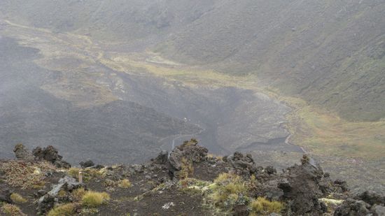 ...koennt ihr den schmalen Weg sehen? Hier sind wir alles hochgekraxelt...