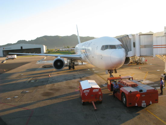 Kurz vor dem Abflug in Auckland Richtung Rarotonga...