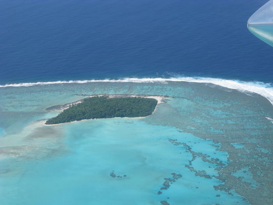 ...von ihm aus sahen wir auf die herrliche Lagune von Aitutaki.