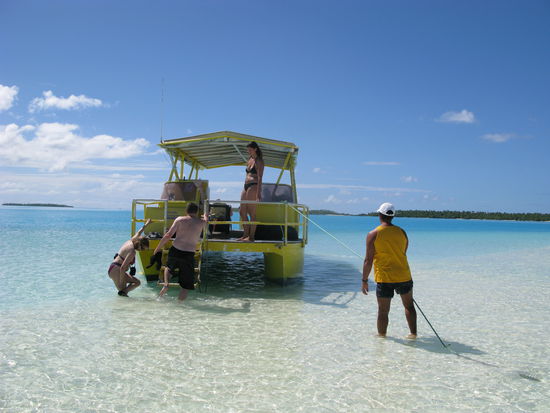 Mit diesem Schiff machten wir die ganze Lagune von Aitutaki unsicher...