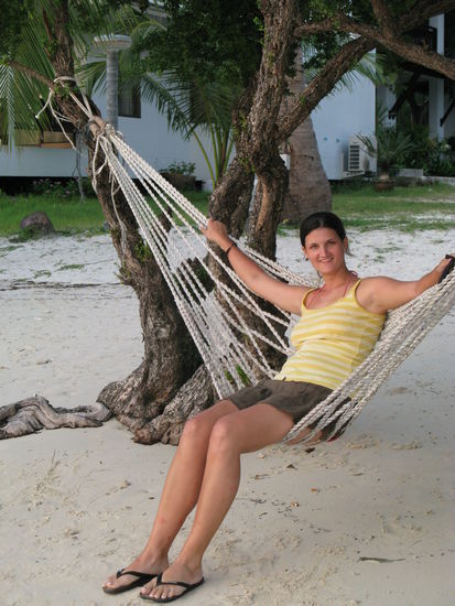 Relaxen in der Haengematte.