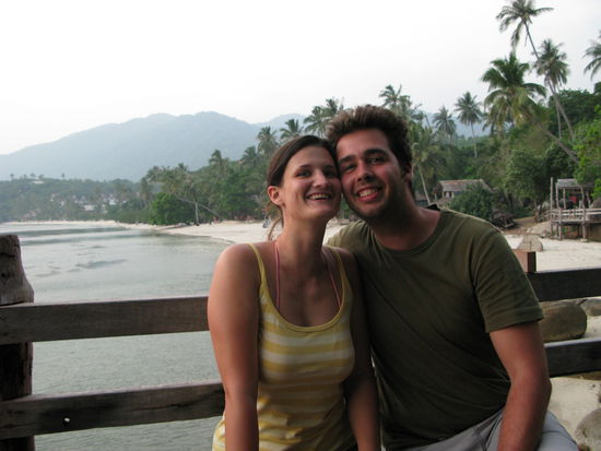 Posieren fuer den Selbstausloeser.