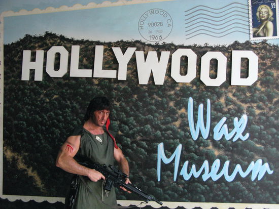 Hollywoods Wachs Museum. Rambo hier, war so ziemlich der Einzige der echt war...
