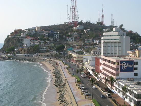 Der Ausblick von unserem Hotel aus in Mazatlan.