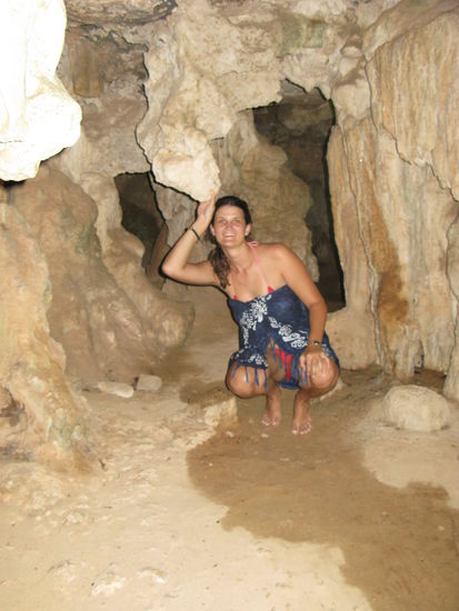 Fraenzi auf Hoehlenexpidition