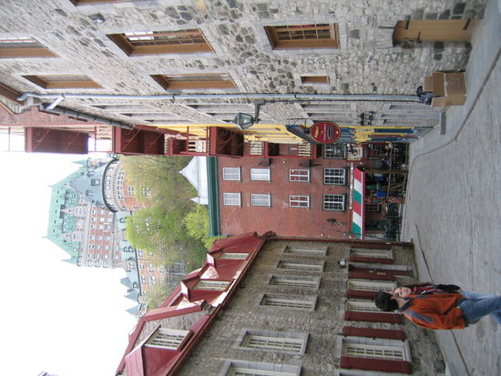 Von der Unterstadt Blick auf die Oberstadt dem Hotel Chateau Frontehac