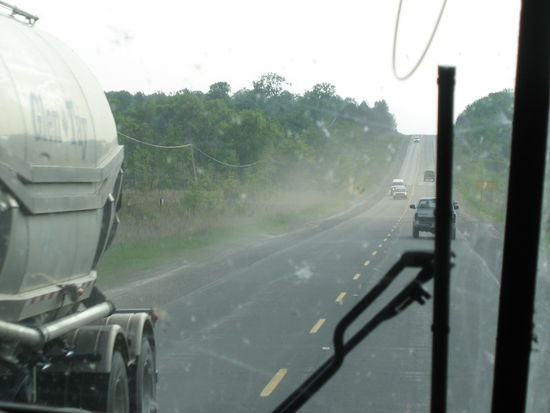 Hier gings ueber die Landstrasse 7 Richtung Toronto